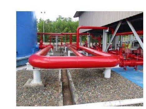 Industrial metal finish pada pipa industri